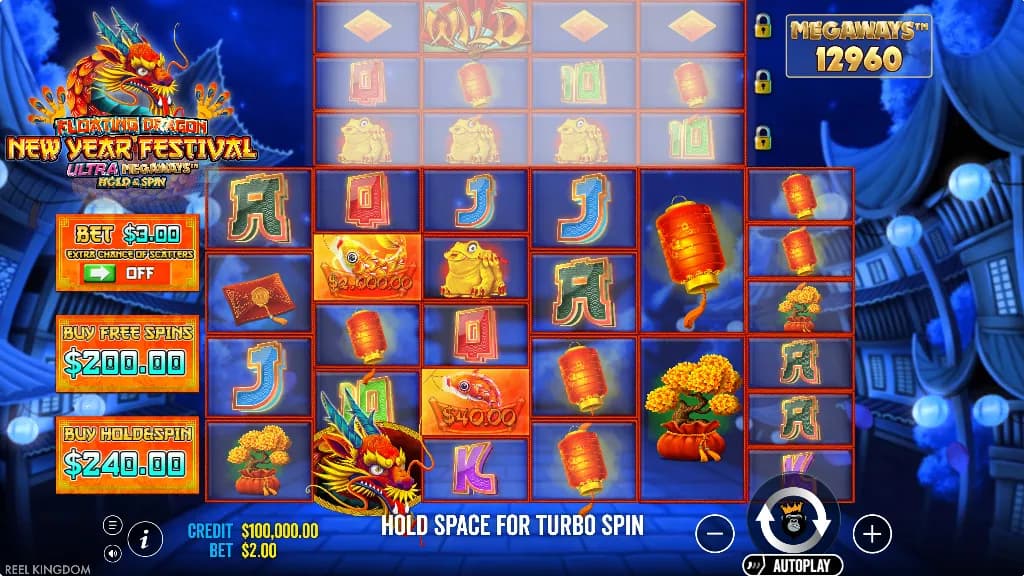 Floating Dragon New Year Festival Ultra Megaways Hold & Spin