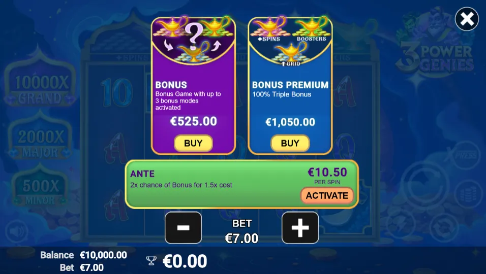 3 Power Genies Bonus