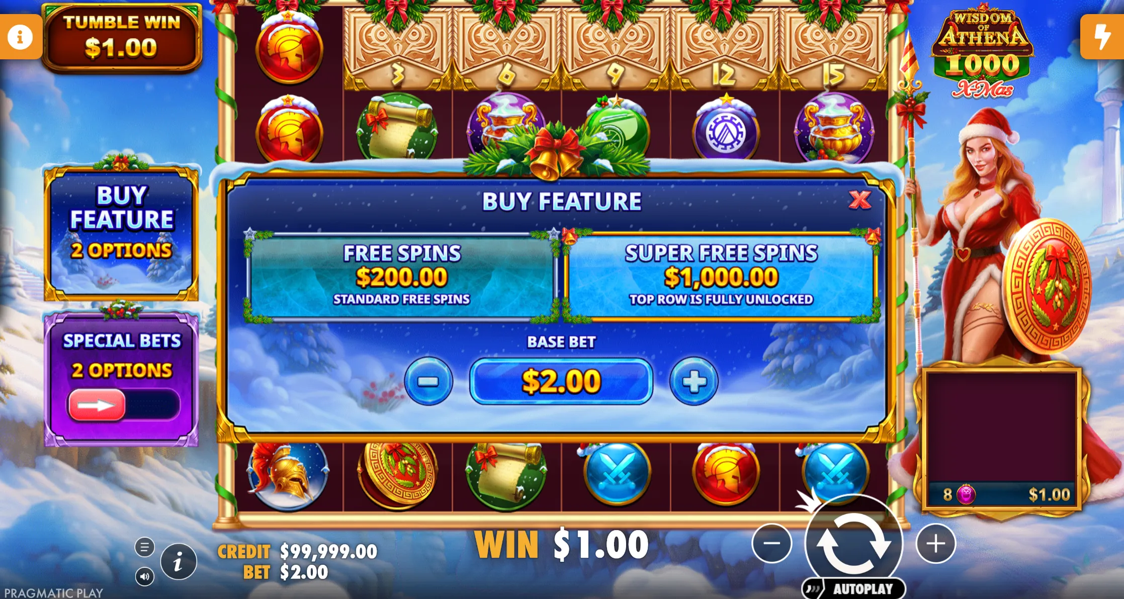 Wisdom of Athena 1000 Xmas Bonus