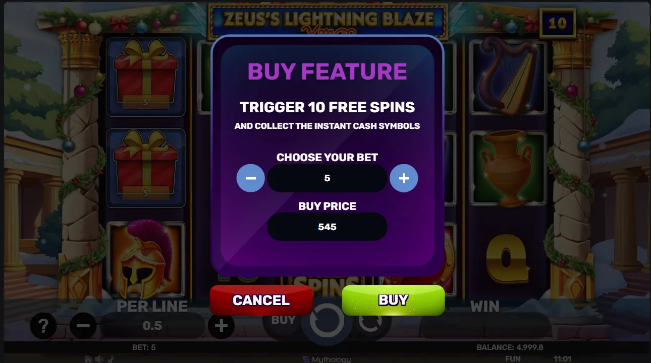 Zeus's Lightning Blaze - Xmas Bonus